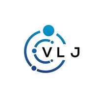 VLJ brief technologie logo ontwerp op witte achtergrond. vlj creatieve initialen letter it logo concept. vlj brief ontwerp. vector
