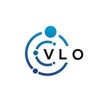 vlo brief technologie logo ontwerp op witte achtergrond. vlo creatieve initialen letter it logo concept. vlo brief ontwerp. vector