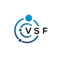 VSF brief technologie logo ontwerp op witte achtergrond. vsf creatieve initialen letter it logo concept. vsf brief ontwerp. vector