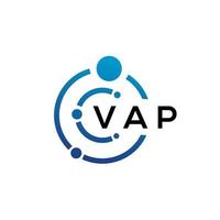 vap brief technologie logo ontwerp op witte achtergrond. vap creatieve initialen letter it logo concept. vap-briefontwerp. vector