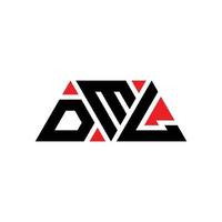 dml driehoek brief logo ontwerp met driehoekige vorm. dml driehoek logo ontwerp monogram. dml driehoek vector logo sjabloon met rode kleur. dml driehoekig logo eenvoudig, elegant en luxueus logo. dml