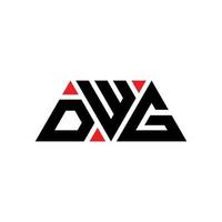 DWG driehoek brief logo ontwerp met driehoekige vorm. DWG driehoek logo ontwerp monogram. DWG driehoek vector logo sjabloon met rode kleur. dwg driehoekig logo eenvoudig, elegant en luxueus logo. dwg