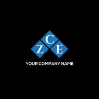 zce brief logo ontwerp op zwarte achtergrond. zce creatieve initialen brief logo concept. zce brief ontwerp. vector