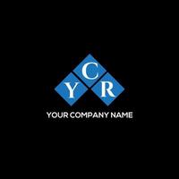 ycr brief logo ontwerp op zwarte achtergrond. ycr creatieve initialen brief logo concept. ycr-letterontwerp. vector