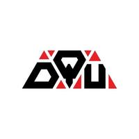 dqu driehoek brief logo ontwerp met driehoekige vorm. dqu driehoek logo ontwerp monogram. dqu driehoek vector logo sjabloon met rode kleur. dqu driehoekig logo eenvoudig, elegant en luxueus logo. dqu