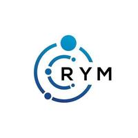 rym brief technologie logo ontwerp op witte achtergrond. rym creatieve initialen letter it logo concept. rym brief ontwerp. vector