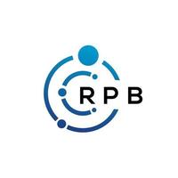RPB brief technologie logo ontwerp op witte achtergrond. rpb creatieve initialen letter it logo concept. rpb-briefontwerp. vector