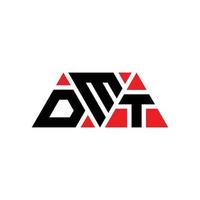 dmt driehoek brief logo ontwerp met driehoekige vorm. dmt driehoek logo ontwerp monogram. dmt driehoek vector logo sjabloon met rode kleur. dmt driehoekig logo eenvoudig, elegant en luxueus logo. dmt