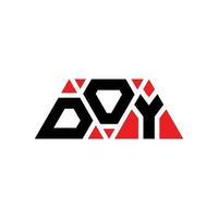 doy driehoek brief logo ontwerp met driehoekige vorm. doy driehoek logo ontwerp monogram. doy driehoek vector logo sjabloon met rode kleur. doy driehoekig logo eenvoudig, elegant en luxueus logo. doy