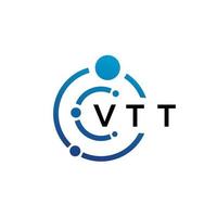 vtt brief technologie logo ontwerp op witte achtergrond. vtt creatieve initialen letter it logo concept. vtt-briefontwerp. vector