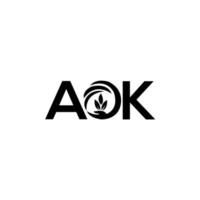 aok brief logo ontwerp op witte achtergrond. aok creatieve initialen brief logo concept. aok brief ontwerp. vector