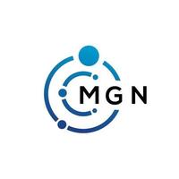 mgn brief technologie logo ontwerp op witte achtergrond. mgn creatieve initialen letter it logo concept. mgn brief ontwerp. vector
