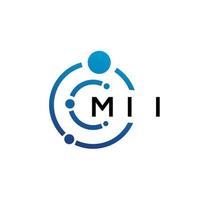 Mii brief technologie logo ontwerp op witte achtergrond. mii creatieve initialen letter it logo concept. mii-letterontwerp. vector