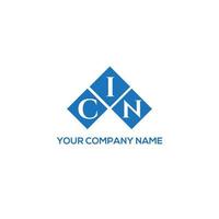 cin brief logo ontwerp op witte achtergrond. cin creatieve initialen brief logo concept. cin brief ontwerp. vector