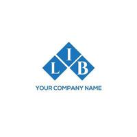 lib brief logo ontwerp op witte achtergrond. lib creatieve initialen brief logo concept. lib brief ontwerp. vector