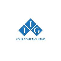 iig brief logo ontwerp op witte achtergrond. iig creatieve initialen brief logo concept. iig brief ontwerp. vector