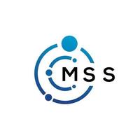 MS brief technologie logo ontwerp op witte achtergrond. mss creatieve initialen letter it logo concept. mss-briefontwerp. vector