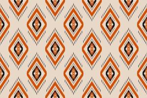 ikat naadloos patroon in stam. abstracte etnische patroon kunst. oosterse stijl. ontwerp voor achtergrond, behang, vectorillustratie, textiel, stof, kleding, tapijt, borduurwerk. vector