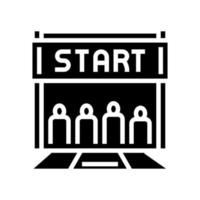 start van run glyph pictogram vectorillustratie vector