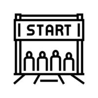 start van run lijn pictogram vectorillustratie vector