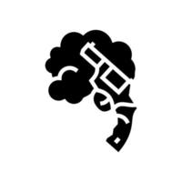 pistool wapen glyph pictogram vector illustratie teken