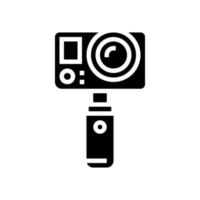 onderwater video camera glyph pictogram vectorillustratie vector