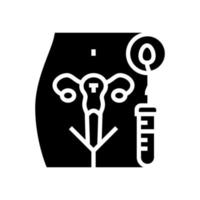 kunstmatige inseminatie glyph pictogram vector illustratie teken