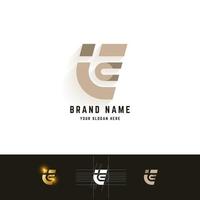 letter e of ic monogram logo met rastermethode ontwerp vector