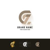 letter gz of gl monogram logo met rastermethode ontwerp vector