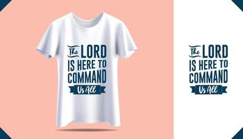 nieuw t-shirt printontwerp voor heren. heren wit t-shirt mockup. vooraanzicht. motivatie quotes vector