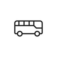 weg, vervoer, verkeersbord. vectorsymbool perfect voor advertenties, winkel, winkels, boeken. bewerkbare streek. lijn icoon van bus vector