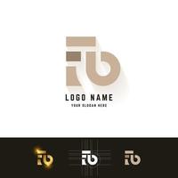 letter fb of fo monogram logo met rastermethode ontwerp vector