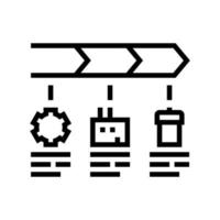 stadia van lineaire economie lijn pictogram vectorillustratie vector