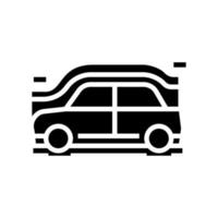 auto aerodynamica test glyph pictogram vectorillustratie vector