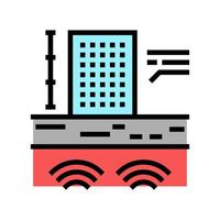 natuurrampen gebouw modellering kleur pictogram vectorillustratie vector