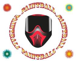 paintballmasker op een witte achtergrond vector