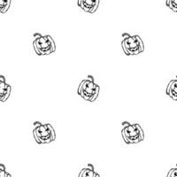 naadloze halloween vector patroon. doodle vector met halloween pictogrammen