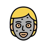 gezichtscrème masker kleur pictogram vectorillustratie vector