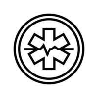 nood ambulance ziekenhuis teken lijn pictogram vectorillustratie vector