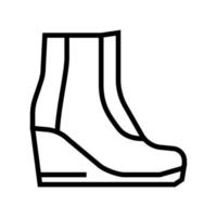 boot model lijn pictogram vector zwarte illustratie