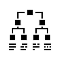 plan hiërarchie glyph pictogram vector zwarte illustratie