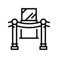 museum omheind exponat lijn pictogram vectorillustratie vector