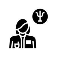 psychiatrie medisch specialist glyph pictogram vectorillustratie vector