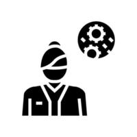 infectieziekte medisch specialist glyph pictogram vectorillustratie vector