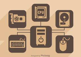 Persoonlijke computer hardware vector