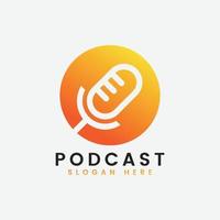 podcast logo sjabloon gratis vector