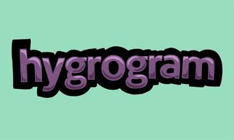 hygrogram achtergrond schrijven vector design