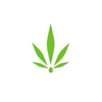 eenvoudig icoon van cannabis blad silhouet indica marihuana pro vector