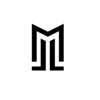 eenvoudige letter m logo ontwerpsjabloon pro vector