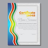 modern ontwerpcertificaat lay-outconcept. eenvoudig elegant en luxueus elegant modern ontwerp diploma achtergrond vector award certificaatsjabloon